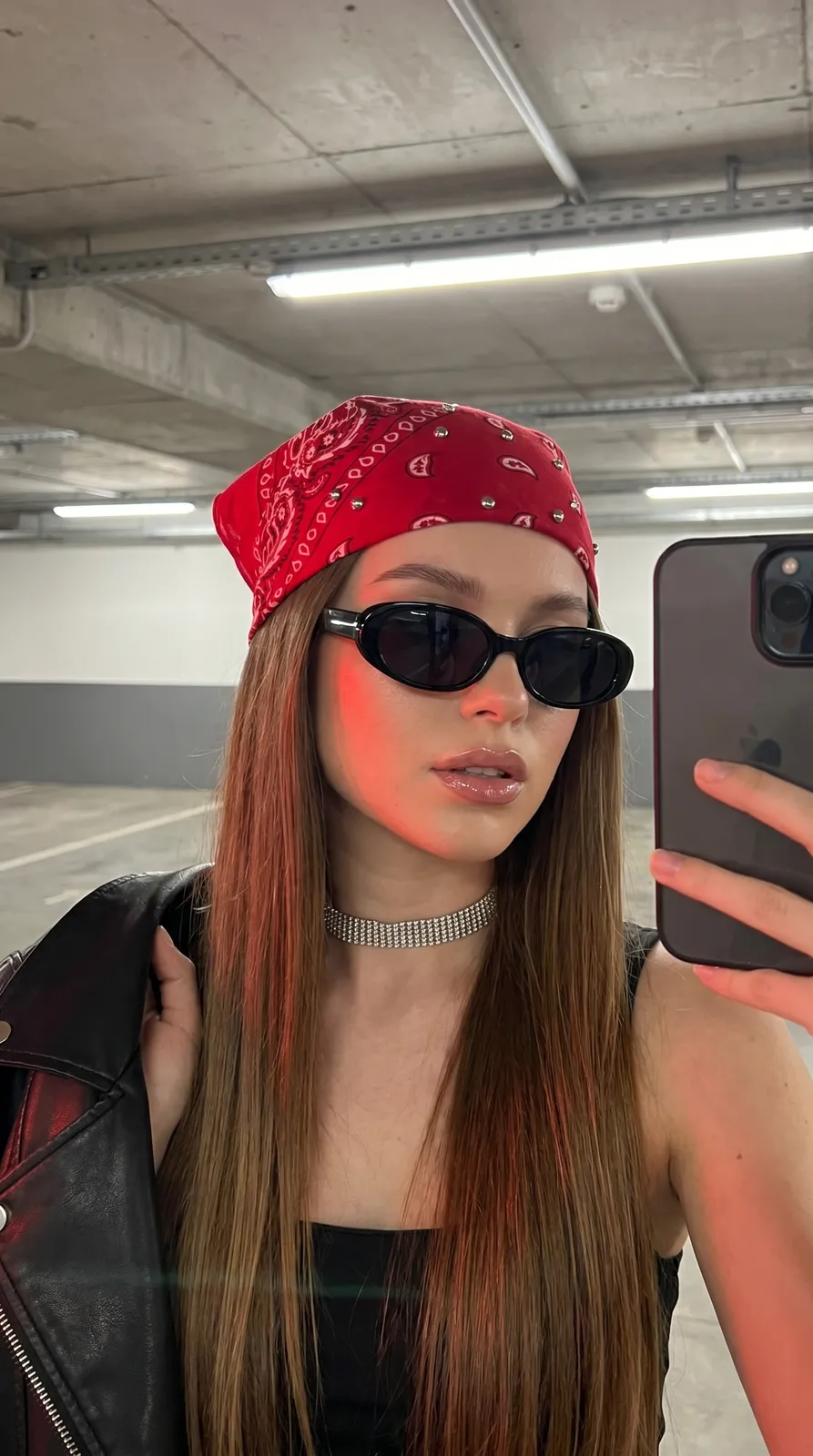 Neon Garage Selfie